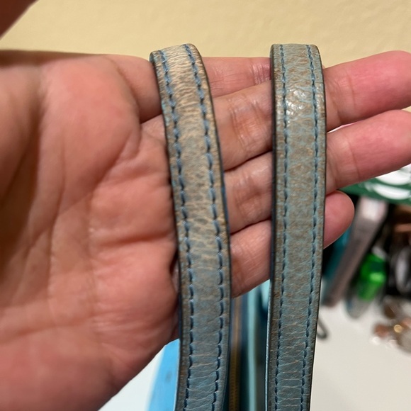 MCM BLUE VISETOS ZIPPERED SMALL TOTE BAG - Picture 3 of 16